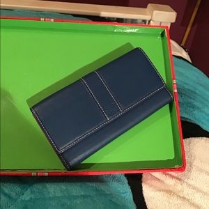 Coach Navy & Fuchsia Leather Wallet